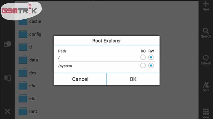 Menggunakan Root Explorer