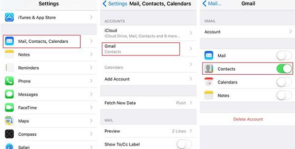 Pindahkan Kontak Android ke iOS melalui Akun Gmail