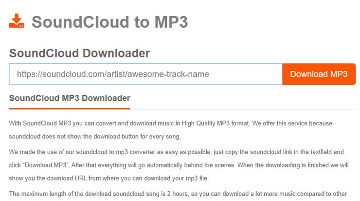 Download Lagu di SoundCloud Melalui Soundcloudmp3.org