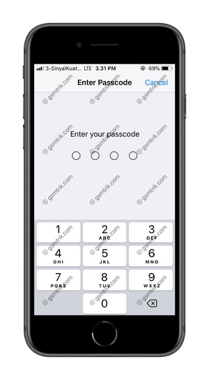 Masukkan Passcode iOS 12