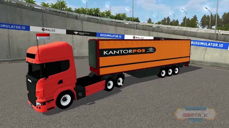 Mod Truck Scania Trailer Kantor Pos