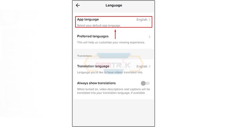 Pilih Opsi Bahasa Aplikasi